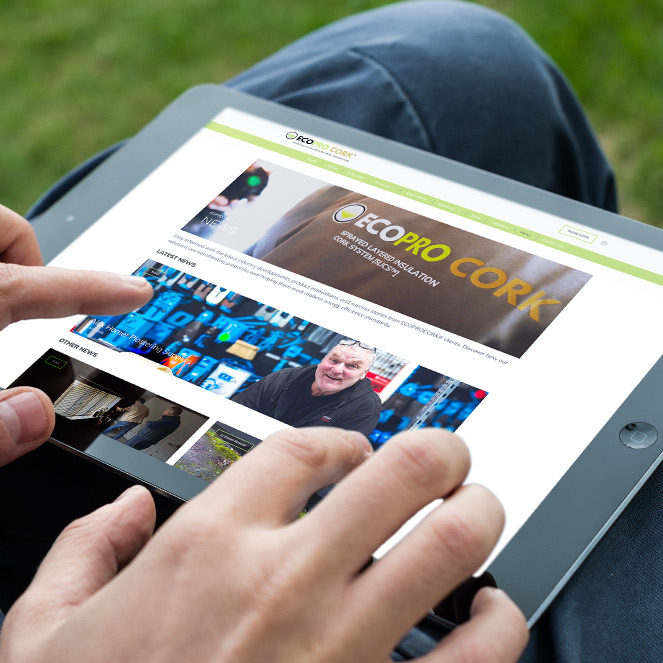 Ecopro Cork Spray Cork website design